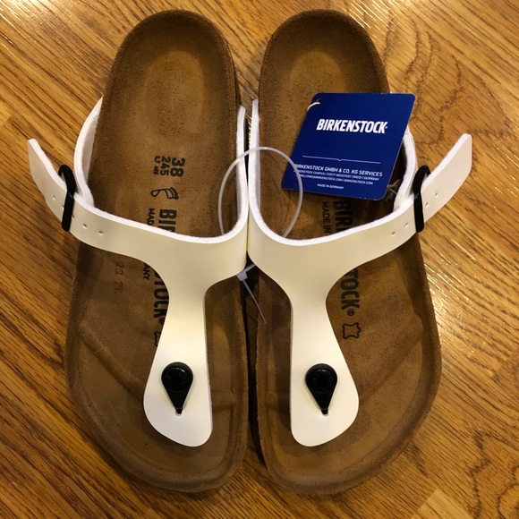 Birkenstock White Patent Leather Gizeh Sandals-NWT - Picture 7 of 8
